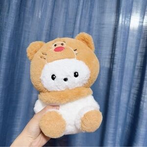 Cute Tan and White Bear Plush Toy